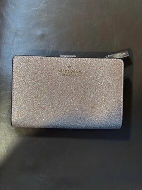 Kate Spade Rose Gold Glitter Medium Wallet